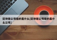 区块链公司指的是什么[区块链公司指的是什么公司]